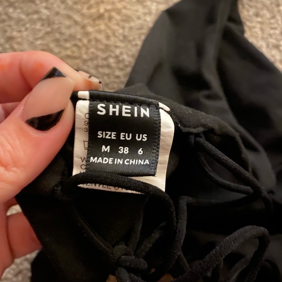 open back black crop top! slightly used :) - Picture 3 of 3